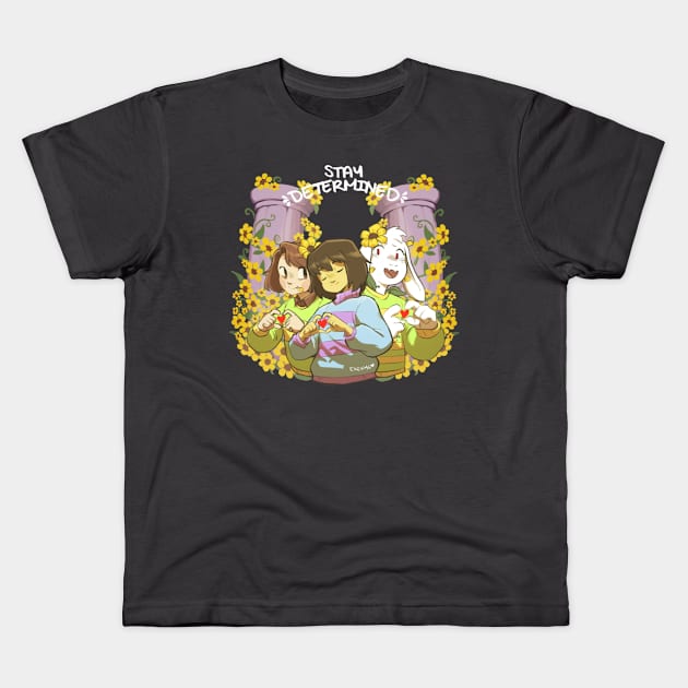 Stay Determined Kids T-Shirt by exekyl